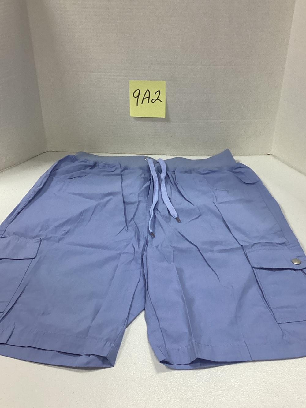 Women's Cargo Shorts in Light Periwinkle with Drawstring